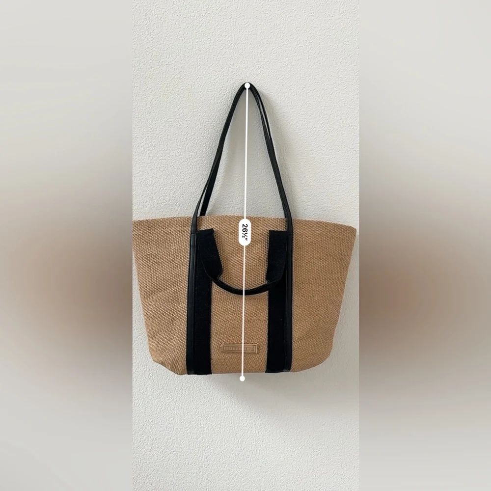 Intimissimi Tan and Black Tote Bag - Picture 5 of 7